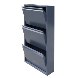 Jessan Ofis 3 lü Metal Ayakkabılık Antrasit